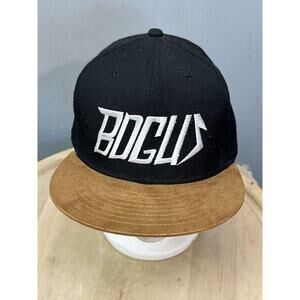 Bogus Adjustable Size Hat Mesh‎ Cap Black Tan Retro